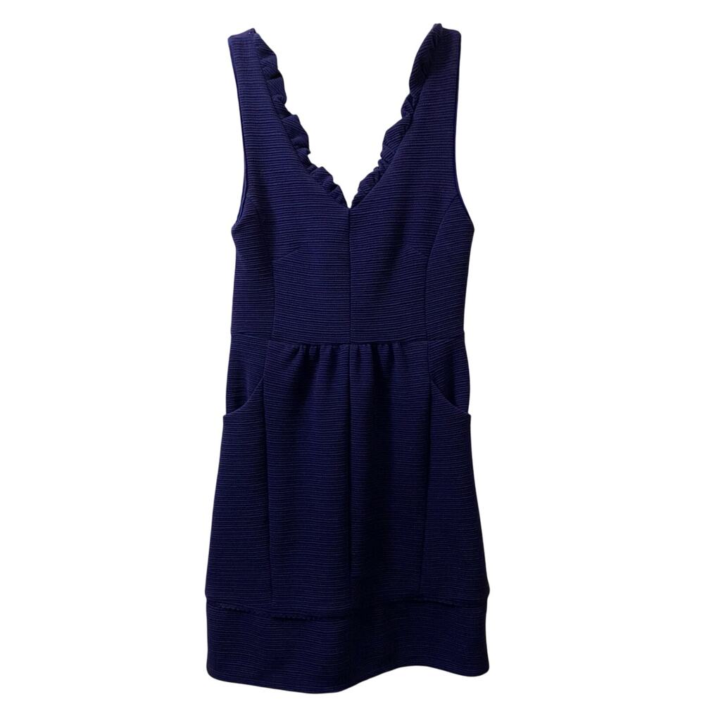 New Anthropologie MAEVE Ottoman Mini Dress $158 LARGE PETITE Blue - Picture 5 of 7
